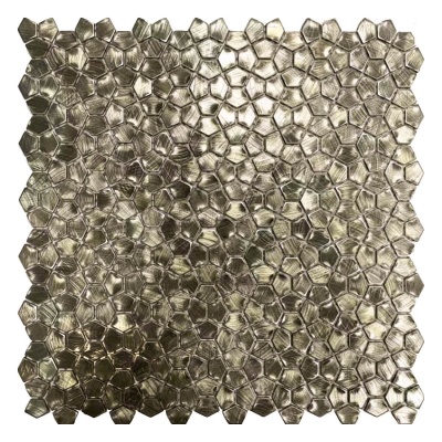 Мозаїка Mozaico De Lux V-Mos VHX-312 Silver Gold 30х30 см