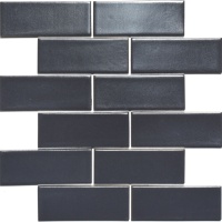 Мозаика керамическая Kotto Ceramica BRICK B 6022 Grafit Black  300x300х9 (48х124) 0,075 м2