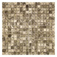 Мозаїка з мармуру Полірована МКР-4П (15x15) Emperador Dark TR