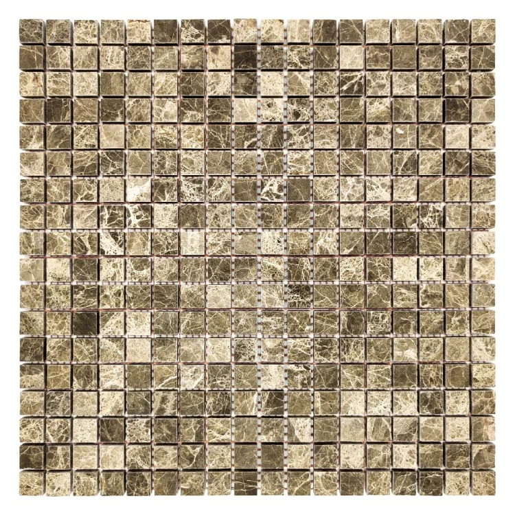 Мозаїка з мармуру Полірована МКР-4П (15x15) Emperador Dark TR