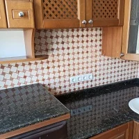 Мозаїка з мармуру Полірована МКР-6П (47x47-23x23) Victoria Beige - Rojo Alicante