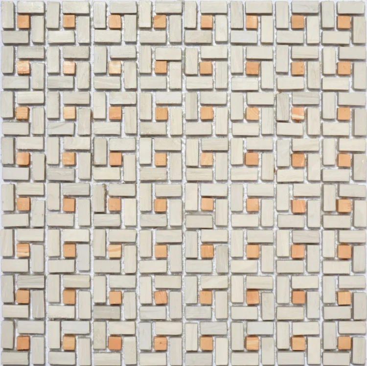 Мозаїка із керамограніту Kotto Ceramica MI7 K9102 C2 Grigio Caldo/Dorato 300x300x10