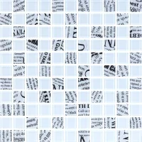 Мозаика стеклянная Kotto Ceramica GMP 0425012 С2 print 12/white 04  300 x 300 х 4    ( 25 х 25 )