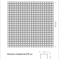 Мозаїка керамічна Kotto Ceramica MI7 10100606C Nero 300x300х10 (кубик 10x10)