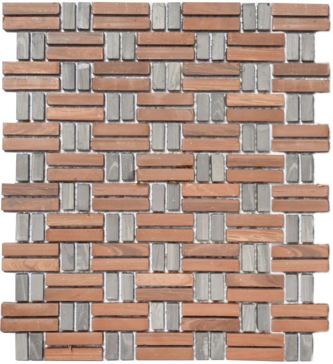 Мозаика из керамогранита Kotto Ceramica MI7 K9302 C2 Bucchero/Noce 300x300x10