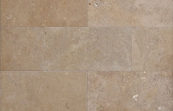 Плитка из травертина Noce Brushed 1,2х30,5х61 см, коричневая брашированная Export