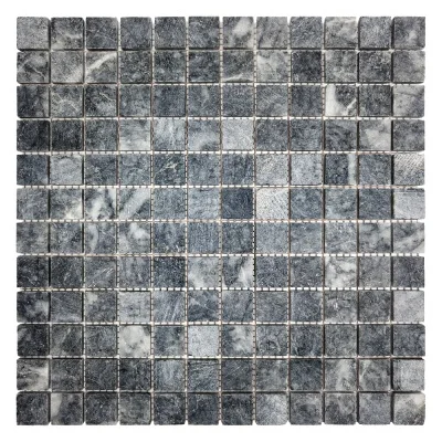 Мозаика из мрамора Матовая МКР-2СН (23x23) Black
