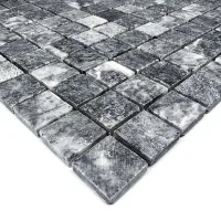Мозаика из мрамора Матовая МКР-2СН (23x23) Black