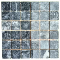 Мозаика из мрамора Матовая МКР-3СВ (47x47) Black
