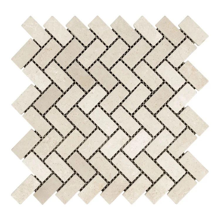 Мозаика из мрамора Матовая МКР-5СВ (47x23) Beige Mix