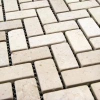 Мозаика из мрамора Матовая МКР-5СВ (47x23) Beige Mix