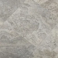Плитка из травертина Silver Filled and Honed 1,2х30,5х61 см, серая матовая заполненная шлифованная Export