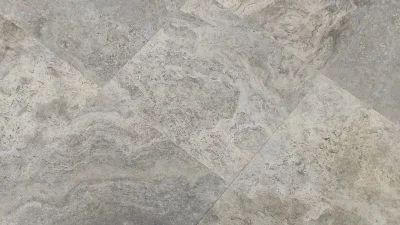 Плитка із травертину Silver Filled and Honed 1,2х30,5х61 см, сіра матова заповнена шліфована Export