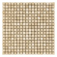 Мозаїка Mozaico de Lux K-MOS Travertino T.U. Bianco (15x15)
