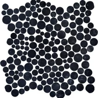 Мозаика из керамогранита Kotto Ceramica MI7 14300706C Nero 300 x 300 х 10 (круг d 14-30)