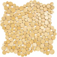 Мозаика из керамогранита Kotto Ceramica MI7 14300711C Dorato 300 x 300 х 10 (круг d 14-30)