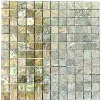 Мозаика из мрамора Матовая МКР-2СН (23x23) Bidasar Green