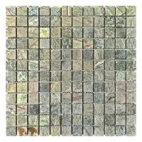 Мозаика из мрамора Матовая МКР-2СН (23x23) Bidasar Green