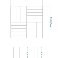 Мозаика керамическая Kotto Ceramica Kit Kat КP 6010 mat 252x300х9 (23х124)