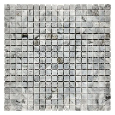 Мозаика из мрамора Полированная МКР-4П (15x15) Grey Mix