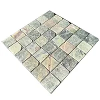 Мозаика из мрамора Матовая МКР-3СВА (47x47) Bidasar Green