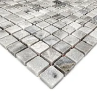 Мозаика из мрамора Матовая МКР-4СВ (15x15) Grey Mix