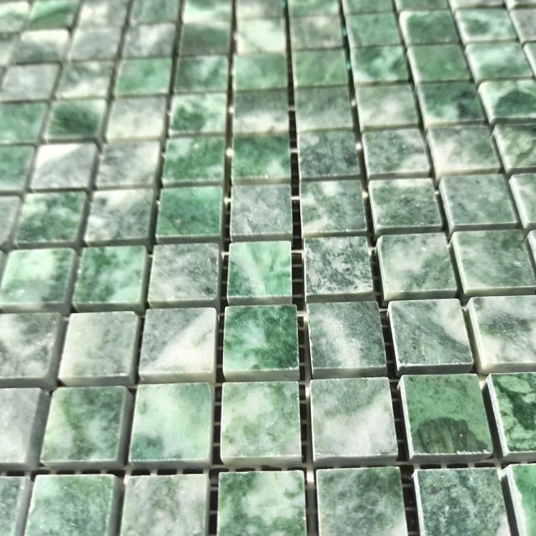 Мозаика из мрамора Полированная МКР-4П (15x15) Verde Guatemala