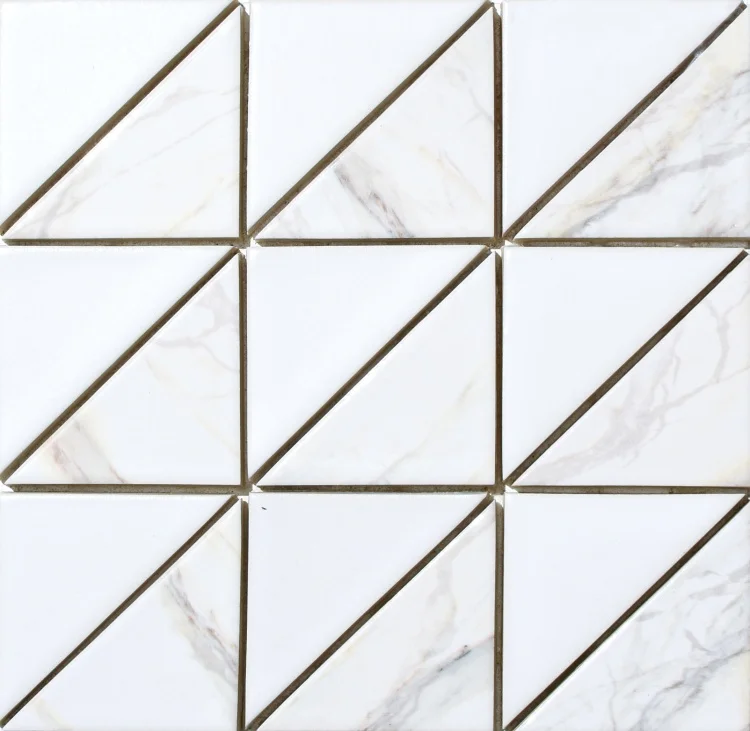 Мозаїка керамічна Kotto Ceramica TRIANGLE RT 69002 С2 White/print 51 300x300x9 (73x73)