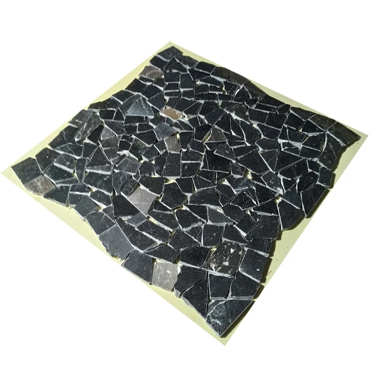 Мозаїка з мармуру Полірована МКР-ХП (хаотична) Marquina Black