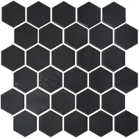 Мозаика керамическая Kotto Ceramica HEXAGON H 6021 Black Mat  295 х 295 х 9