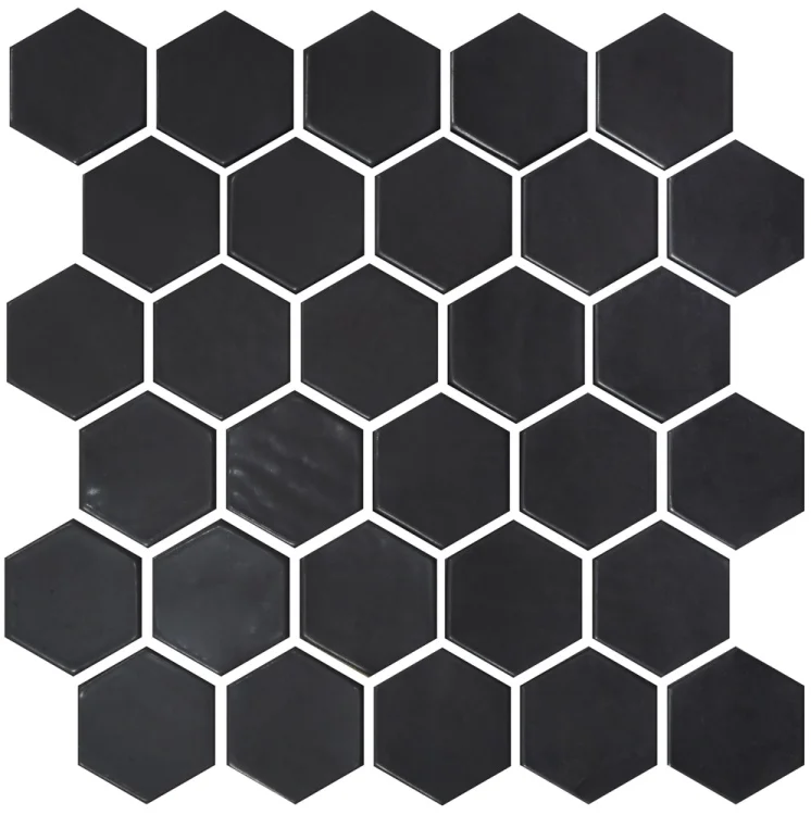 Мозаика керамическая Kotto Ceramica HEXAGON H 6021 Black Mat  295 х 295 х 9