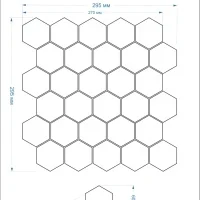 Мозаика керамическая Kotto Ceramica HEXAGON H 6021 Black Mat  295 х 295 х 9
