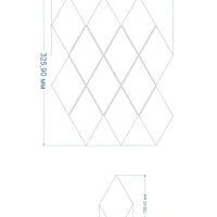 Мозаика керамическая Kotto Ceramica DIAMOND D 69003 С2 Black Mat/print 50  264x314x9  (73x124) 0,058 м2