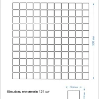 Мозаика декоративная Kotto Ceramica СМ 3038 С Pixel White  300 х 300 х 8   ( 25 х 25 )
