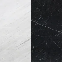Портал для каміна Bravo Ріо Polaris + Nero Marquina мармур білий/чорний прямий
