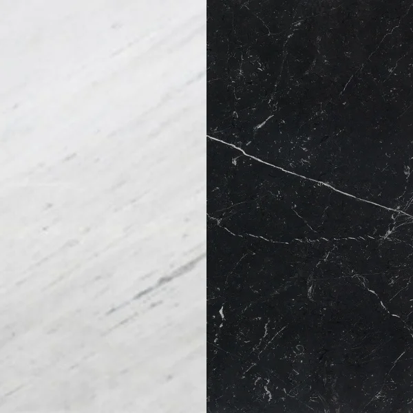 Портал для каміна Bravo Ріо Polaris + Nero Marquina мармур білий/чорний прямий