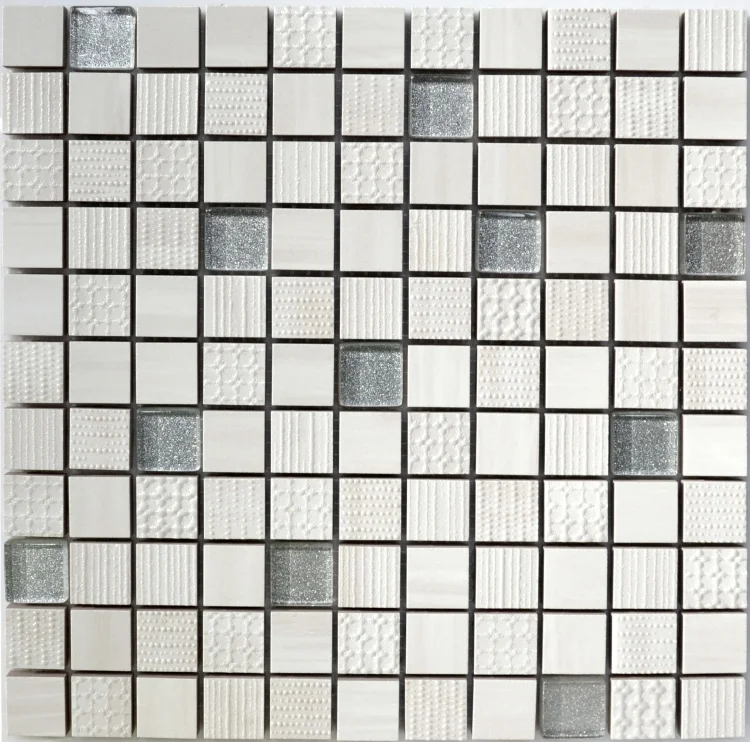 Мозаика декоративная Kotto Ceramica СМ 3043 С2 Crem/Silver  300 х 300 х 9   ( 25 х 25 )