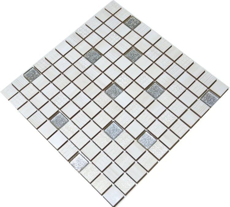 Мозаика декоративная Kotto Ceramica СМ 3043 С2 Crem/Silver  300 х 300 х 9   ( 25 х 25 )