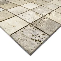 Мозаїка з травертину Матова МКР-3СН (47x47) Travertine Classic