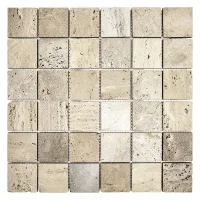 Мозаїка з травертину Матова МКР-3СН (47x47) Travertine Classic