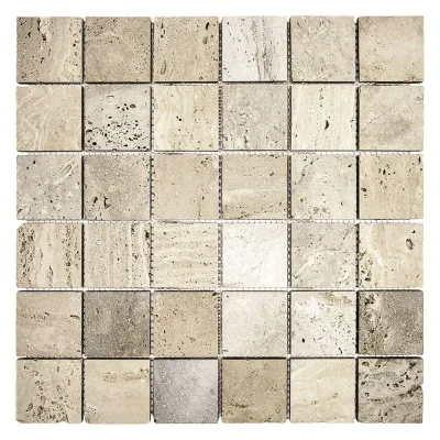 Мозаїка з травертину Матова МКР-3СН (47x47) Travertine Classic