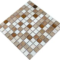 Мозаика декоративная Kotto Ceramica СМ 3044 С3 Beige/Brown/Brown Gold  300 х 300 х 9   ( 25 х 25 )