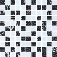 Мозаїка скляна Kotto Ceramica GMP 0425048 С2 print 45/white 04 300 x 300 х 4 ( 25 х 25 )