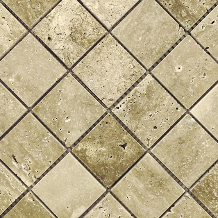 Мозаїка з травертину Полірована МКР-3П (47x47) Travertine Classic