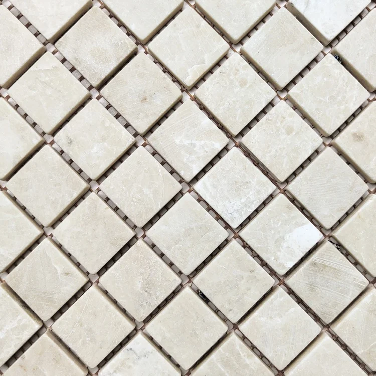 Мозаика из мрамора Матовая МКР-2СВ (23x23) Victoria Beige MB