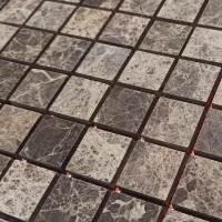 Мозаїка з мармуру Полірована МКР-2П (23x23) Emperador Mix
