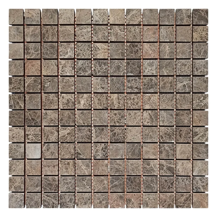 Мозаика из мрамора Матовая МКР-2СН (23x23) Emperador Mix