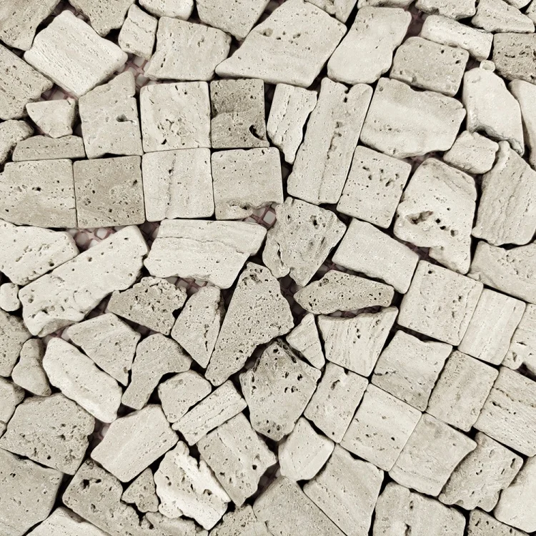 Мозаика из травертина Матовая МКР-ХСВ (хаотичная) Travertine Classic