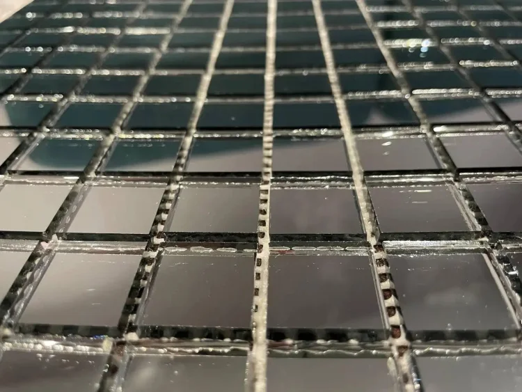 Мозаика зеркальная DecorStoneHub Zs-2x2-G графитовая 274х274 мм для жилых помещений и квартиры