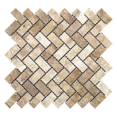 Мозаїка з травертину Полірована МКР-5П (47x23) Travertine Classic